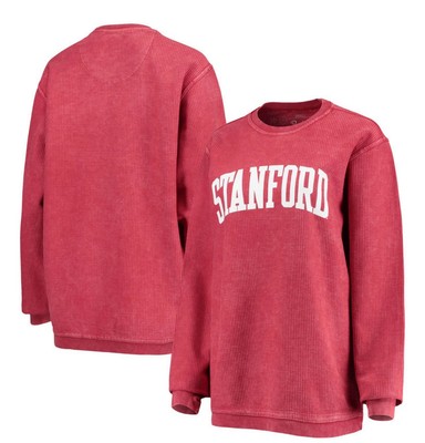 Women's Pressbox Cardinal Stanford Cardinal Comfy Cord Vintage Wash Sweatshirt L