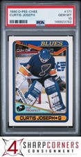 1990 O-PEE-CHEE #171 CURTIS JOSEPH RC BLUES PSA 10