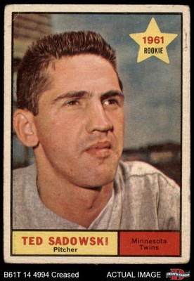1961 Topps #254 Ted Sadowski Twins RC 1.5 - FAIR