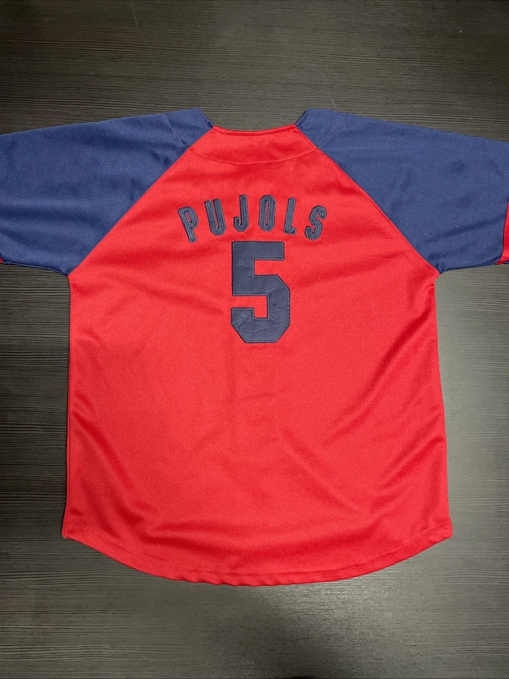 Camiseta de beisebol costurada tamanho 14/16 MLB St. Louis Cardinals Albert Pujols #5 - Imagem 3 de 4