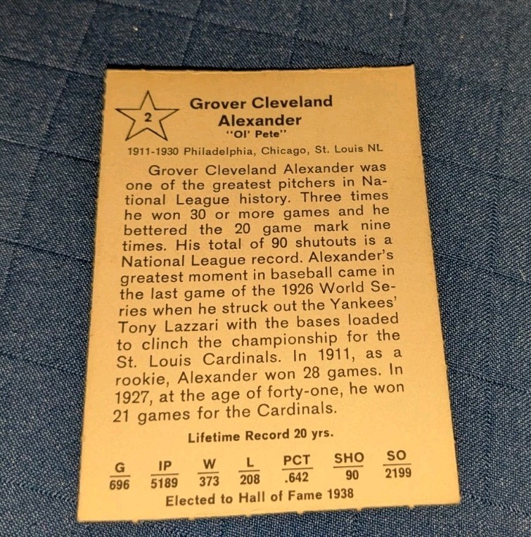 Grover Cleveland Alexander Pittsburgh Pirates 1961 Golden Press ...