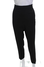 Alexander McQueen Women Black Ankle Dress Pants Size 46