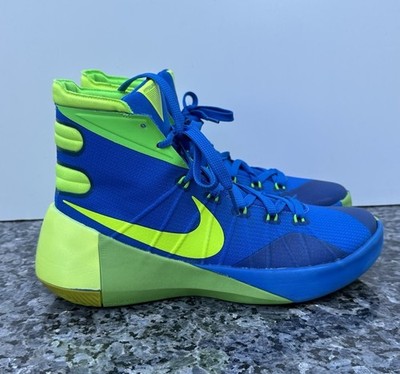 Nike Hyperdunk 2015 Men's Basketball Sneakers Green Glow Blue Size 7.5