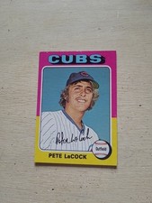 1975 Topps Baseball Rookie RC Card #494 Pete LaCock Chicago Cubs Nm . rookie card picture