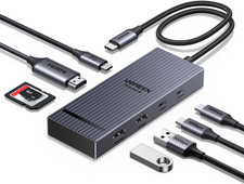 UGREEN Revodok Pro USB C Hub for Laptop 8 in 1 MacBook Docking Station black