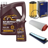 SCT Inspektionspaket 6L Mannol Energy 5W-30 FüR BMW 3Er Touring E46 318D 320D