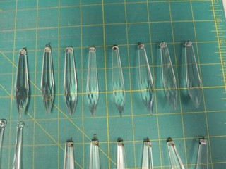 Lot of Crystal Icicle Prisms & Teardrops for Crafts Chandelier Or Lamps