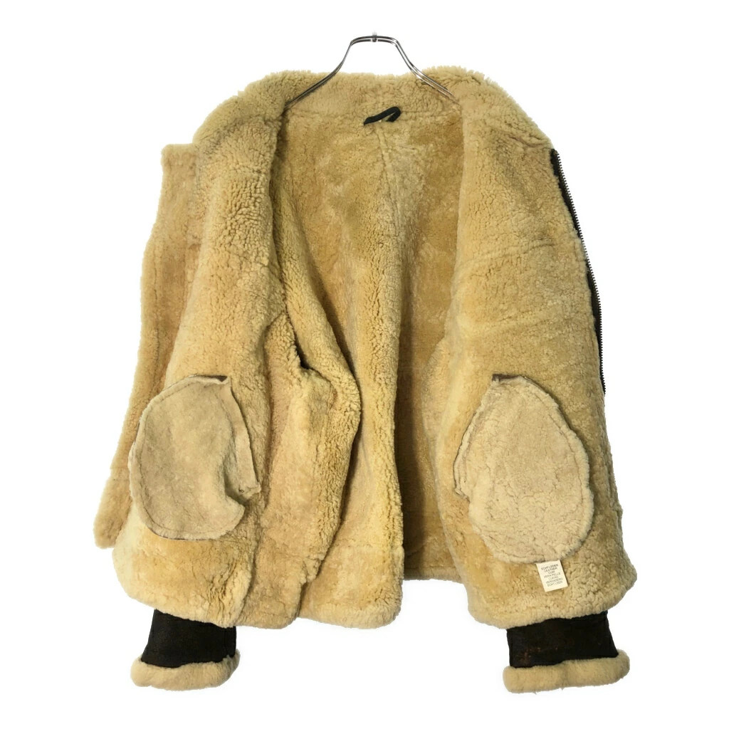 B3 flight jacket shearling leather jacket militar… - image 3