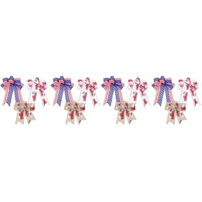 4 PCS Patriotische Dekorationen Große Schleife Für Bastelarbeiten 4. Juli