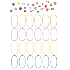 Jewelry Making Kit - DIY Silicone Necklaces  Bead Charms - 48 pcs