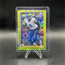 2025 Topps Chrome Green X-Fractor Jared Verse #173 Los Angeles Rams NFL Card