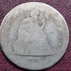 1861 Seated Liberty Quarter 25c Circulated #99555