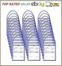 50 Pack Job Ticket Holders Work Order Holder Pockets for 9 x 12 Inch Hanging