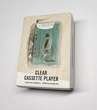 Clear Tech Clear Prison Radio Cassette Player Tape Deck Walkman w/ ear buds