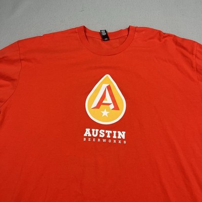 Austin Beerworks Tx Classic Logo Men's Red T-Shirt Size XL  AS Colour Staple
