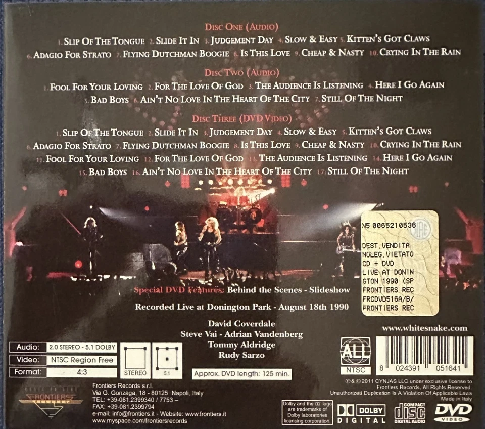Whitesnake: Live At Donington 1990 Deluxe (2CDs + DVD) - Image 2 of 2