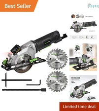4Amp Circular Saw Laser Guide Compact Wood Plastic Cutters 3,500 RPM