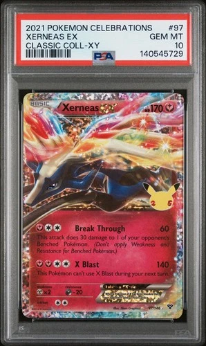 Pokémon Xerneas EX 97/146 Celebrations: Classic Collection Holo PSA 10
