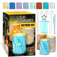 DIY Clay Luminaries Clay Craft Kit Gifts for Kids Girls Boys Teens for Kids A...