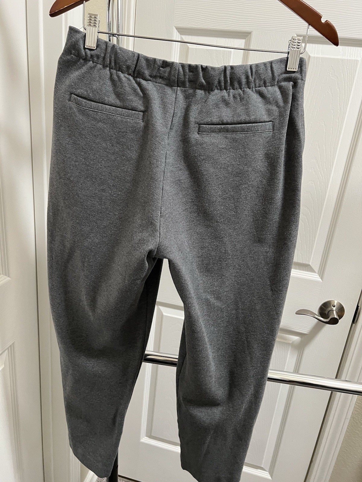 Everlane Gray Pleated Drawstring Pants Women Elas… - image 2