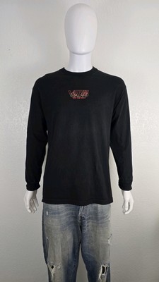 VANS Long Sleeve Flame Logo Tee Shirt - Men's Size L - Black