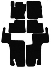 Fu&szlig;matten, Autoteppiche f&uuml;r Mercedes GLS X166 2015-2019 3 Sitzreihen, Schwarz x1