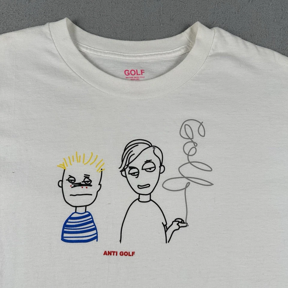 Golf Wang Anti Golf PSA T Shirt Men’s Large White Short Sleeve Smoking Joint  - Image 2 of 4