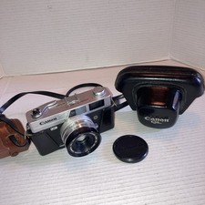 VINTAGE CAMERA IN CASE CANON QL25 WITH LENS SE 45MM 1:2.5 CANONET QL25