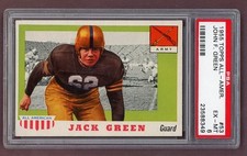 1955 TOPPS ALL AMERICAN # 53 JACK GREEN ARMY PSA 6 EX-MT 512175 (KYCARDS)