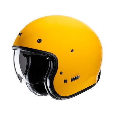 HJC V31 PLAIN GLOSS YELLOW OPEN FACE RETRO JET CRUISER MOTORRADHELM