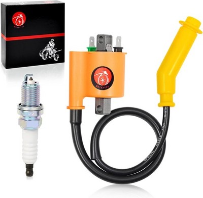 Ignition Coil & Spark Plug and Cap For Honda 420 ATV Rancher 420 TRX420 PFA/....
