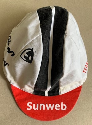 Sunweb Radmütze Cycling Cap Giant Renson keep challenging weiß rot schwarz 2017