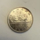 1966 Canada Silver $1 Dollar - 80% Silver Coin - #A048