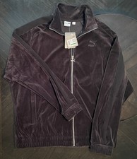 Puma T7 Oversized Track Jacket Black Full Zip Men's Large