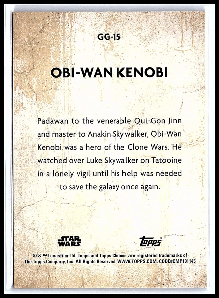 Graffiti galáctico Obi-Wan Kenobi 2025 Topps cromado #GG-15 Foto 2 de 4