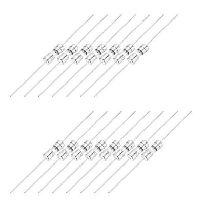 15 Stück Glasröhrensicherungen,  mit Draht 3,6x10mm 6,3A 250V für F6.3A