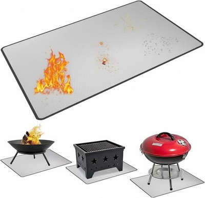 UBeesize 48x40 Inch 4-Layer Grill Mat, Heavy Duty Under Grill Mat for Charcoal &