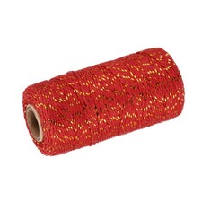 100M/109 Yards Gold Tone and Red Rope Cotton Packaging Twine 100M/109 Yards