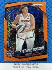 2025 #112 Stefanie Dolson Panini Prizm WNBA Orange Velocity Prizm Mystics