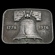 1976 Vintage Liberty Bell 1776 1976 Bicentennial Belt Buckle Made In The USA