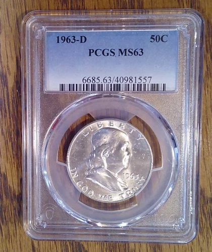 1963-D Franklin Silver Half Dollar PCGS MS63 (557)