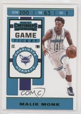 2019-20 Panini Contenders Game Ticket Green Malik Monk #75 zr9