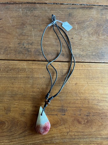 Collier Vintage Avec Pendentif En Ambre - Modèle N441 - Occasion, Bijou Ancien En Pierre
