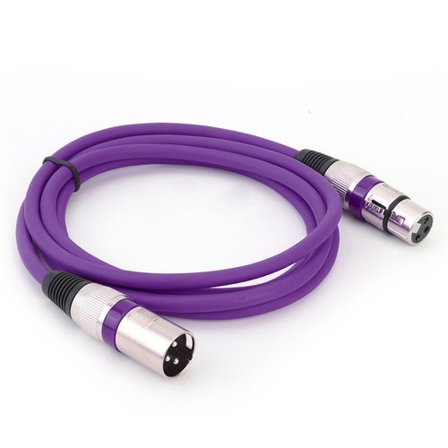 5.9ft DMX Stage DJ Cable XLR 3Pin Male to Female Connector Wire (Purple)