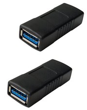 2 Pack USB 3.0 Female to Female Extension Connector Adapter Type A Coupler