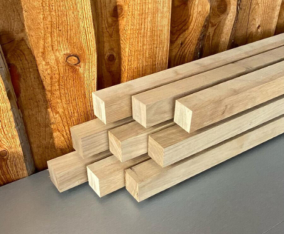 Holzpfosten » Länge: 120 cm, Querschnitt: 90 x 90 mm, Ausführung: Kopf