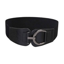 Classical Retro Punk Women Belts Alloy Buckle Simple Wide All-Match Waistband