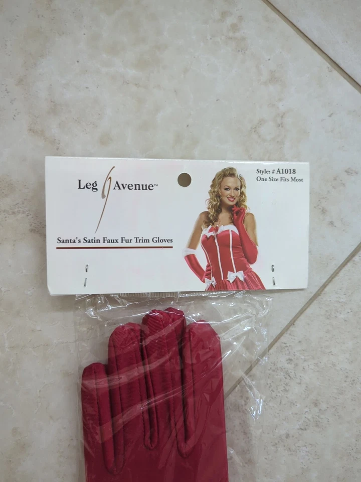 GUANTES LARGOS DE PIEL SINTÉTICA SATINADA Leg Avenue A1018 Nuevos en Caja Foto 2 de 2