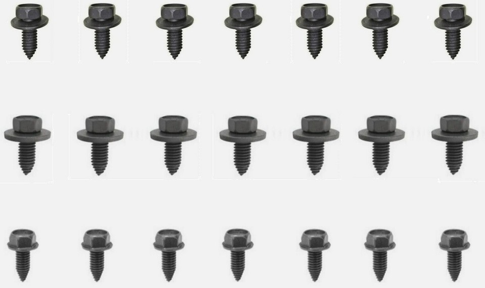 Lot De 40 Vis Noires Int/Ext Pour Ford F-Series (F100 à F350, Bronco, Etc.) - 2 Types Différents