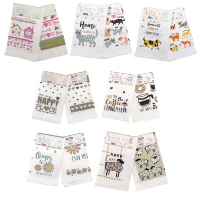 Baumwolle Geschirrtücher Küche Geschirrtücher 3er Pack Geschirrtücher Frottee Geschirrtücher Set